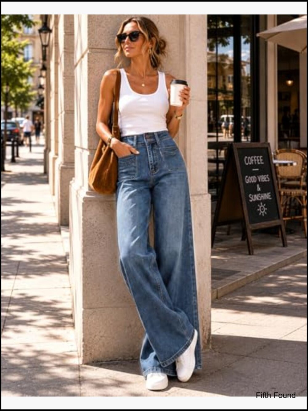 High Waisted Baggy Wide Leg Jeans Stretchy Tummy Control Straight Leg Denim - Picture 3 of 7